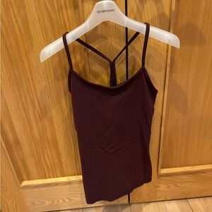 Lululemon Power Y tank top size 6. Built in bra. Gently used.